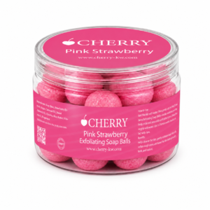 كرات التقشير بينك ستروبري| Pink Strawberry Exfoliating Balls
